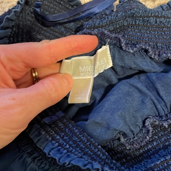 Michael Khors blue off the shoulder tunic - Picture 2 of 2